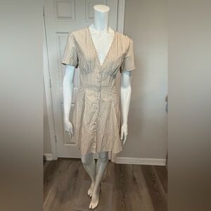 Cider Striped Button-Down Dress